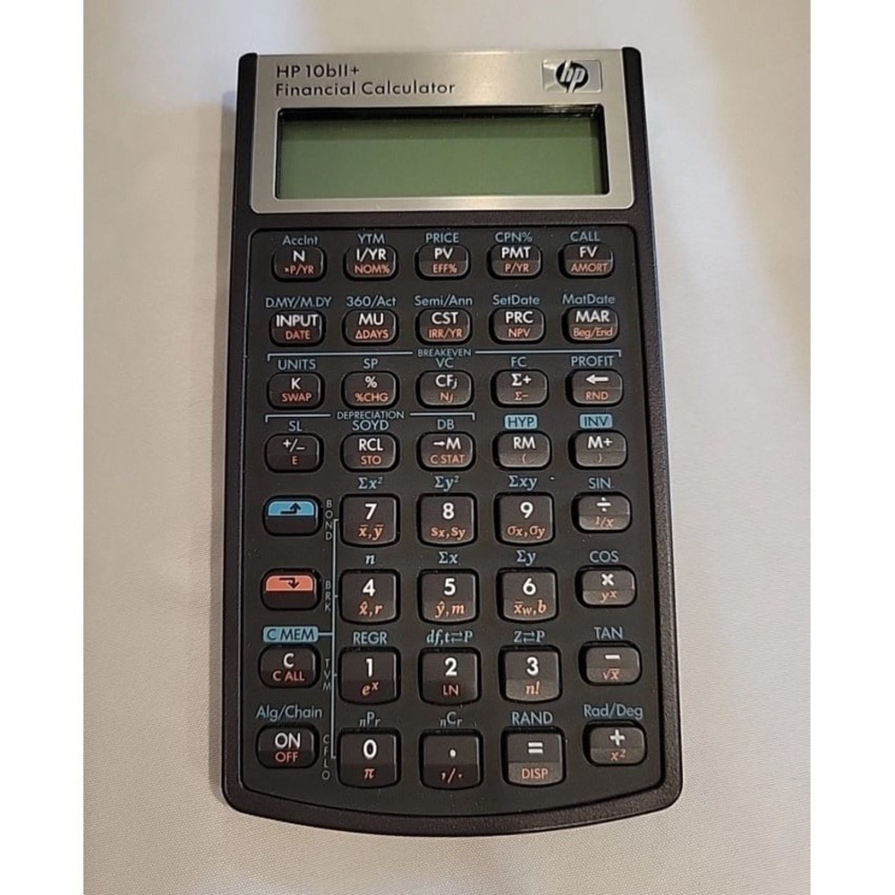 Hewlett Packard HP-10BII Plus Financial Calculator W/ Cover Excellent Condition‎